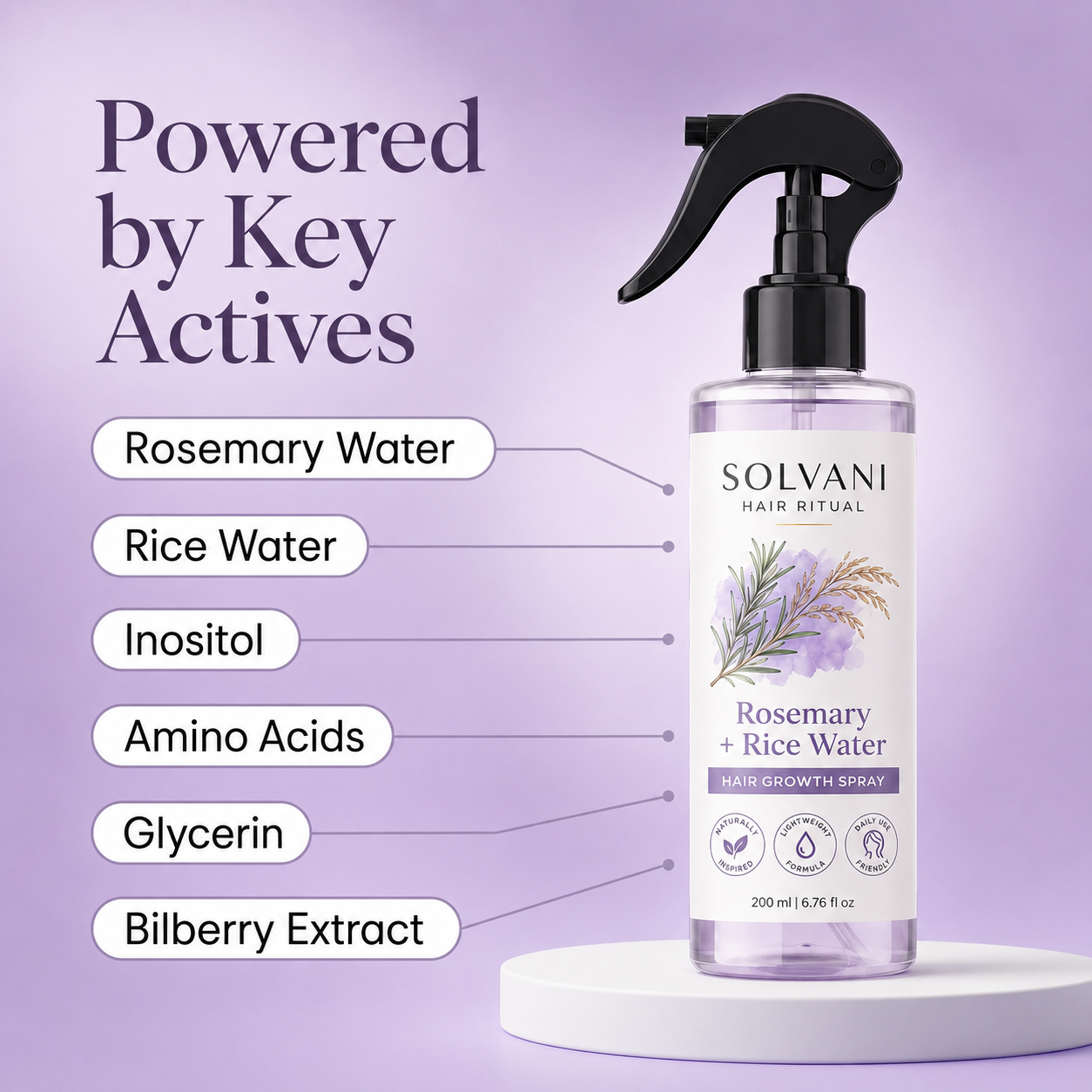 Rosemary + Rice Water Hair Growth Spray